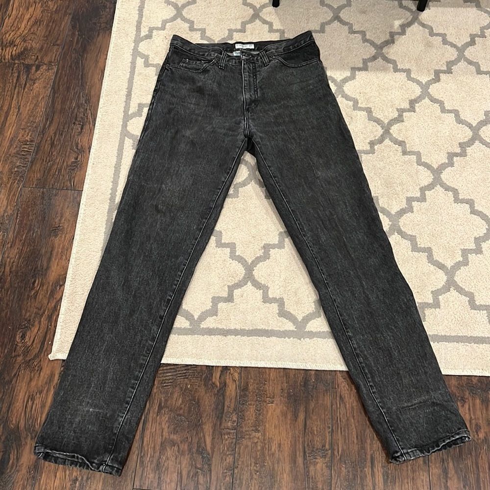 Vintage 90s Made in USA Guess jeans black size 33 / 35 triangle patch Black gray